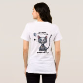 Funny Robot Cat Tri-Blend Shirt (Rückseite voll)