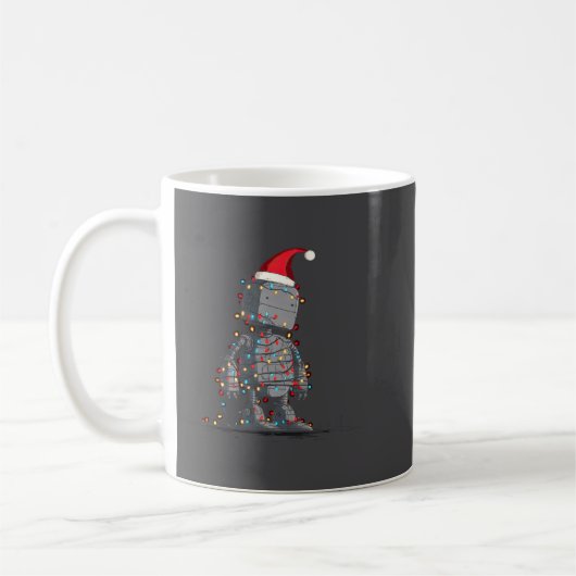 Funny Robot Christmas Graphics Lights Lover Long S Kaffeetasse (Links)