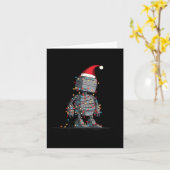 Funny Robot Christmas Graphics Lights Lover Long S Karte (Gelbe Blume)