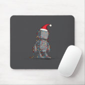 Funny Robot Christmas Graphics Lights Lover Long S Mousepad (Mit Mouse)