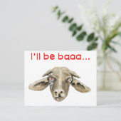 Funny Robot Cyborg Goat Sci-fi Film Parody Spaß Postkarte (Stehend Vorderseite)