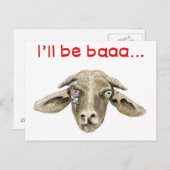 Funny Robot Cyborg Goat Sci-fi Film Parody Spaß Postkarte (Vorne/Hinten)