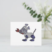 Funny Robot Dog with Wrench Postkarte (Stehend Vorderseite)