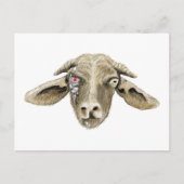 Funny Robot Goat Science Fiction Parody Spaß Postkarte (Vorderseite)