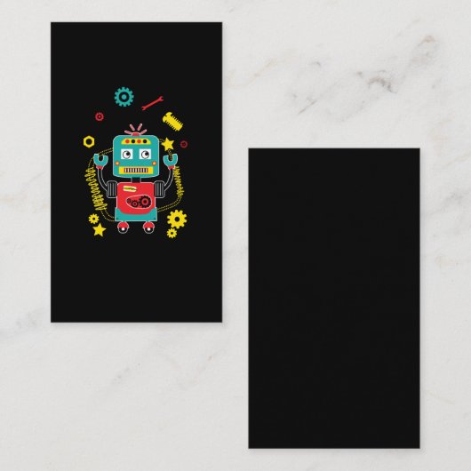 Funny Robot Juggling Tools Roboter Visitenkarte (Vorne/Hinten)