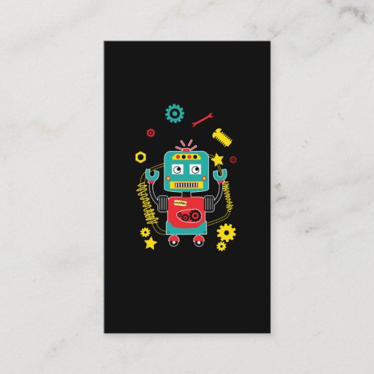 Funny Robot Juggling Tools Roboter Visitenkarte (Vorderseite)