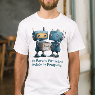 Funny Robot Parents Baby Ankunft Shirt