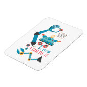 Funny Robot Repair Man Magnet (Linke Seite)