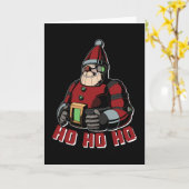 Funny Robot Santa Claus Xmas Holiday Presents Karte (Gelbe Blume)