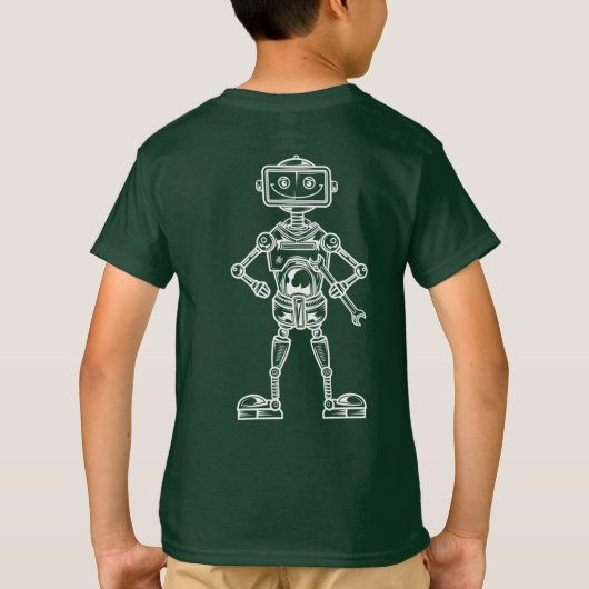 Funny Robot T-Shirt (Rückseite)