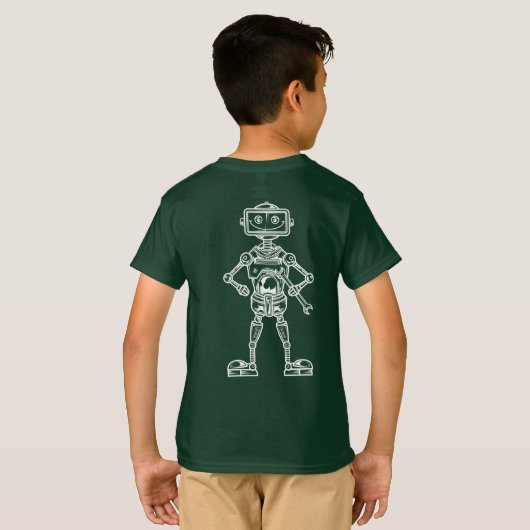 Funny Robot T-Shirt (Schwarz voll)