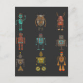 Funny Robot Technology Computer Science Children Postkarte (Vorderseite)