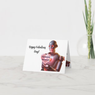 Funny Robot Themed Valentinstag Card Karte