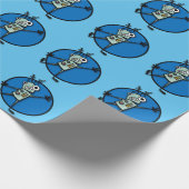 FUNNY ROBOT WRAPPER PAPIER GESCHENKPAPIER (Ecke)