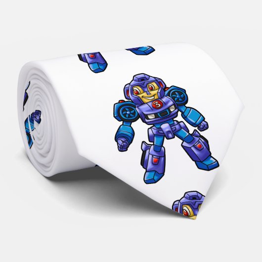 Funny Roboter Cartoon | Robot Car |Farbe wählen Krawatte (Gerollt)