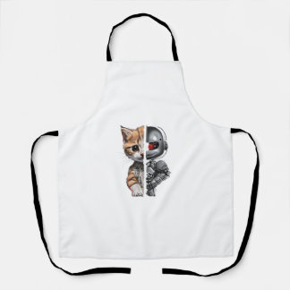 Funny Robotics Animal Lover Cat Robots Graphic Eng Schürze