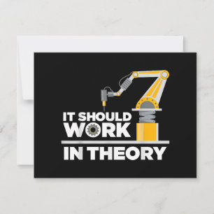 Funny Robotics Art for Men Kids Robot Robotics Eng Feiertagskarte