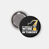 Funny Robotics Art for Men Kids Robot Robotics Eng Magnet (Vorderseite/Rückseite)