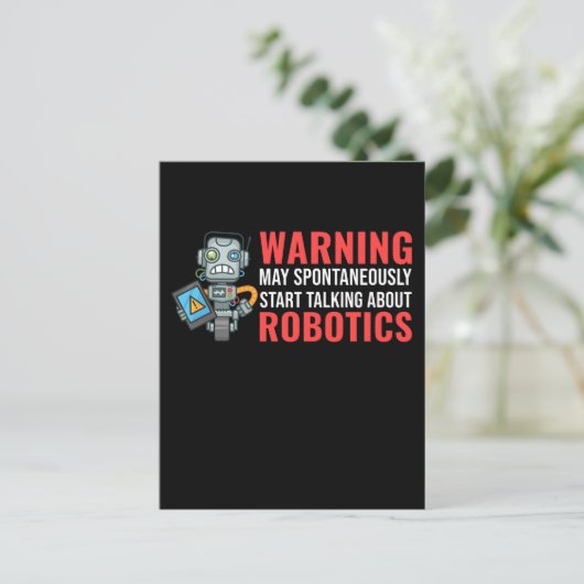 Funny Robots Zitat Boys Girls Robot Postkarte (Stehend Vorderseite)