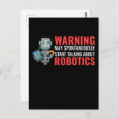 Funny Robots Zitat Boys Girls Robot Postkarte (Vorne/Hinten)