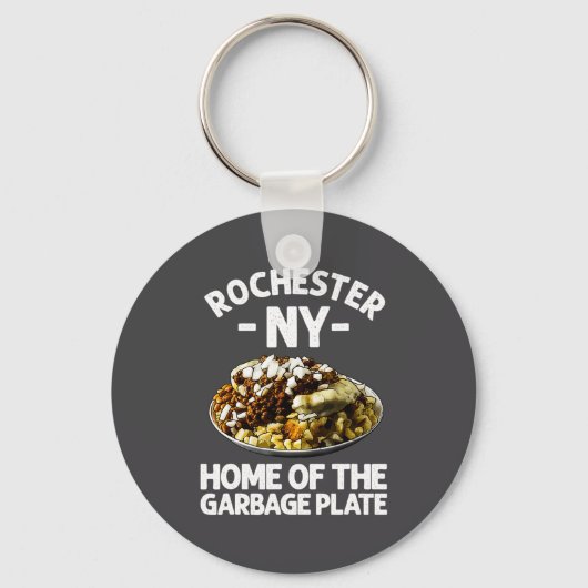 Funny Rochester Ny Garbage Plate Gift Cool New Yor Schlüsselanhänger (Vorderseite)