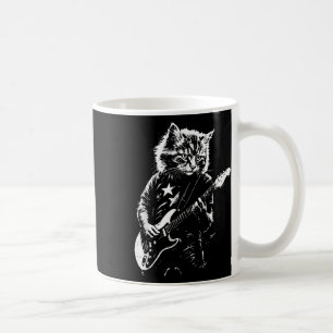 Funny Rock Cat Gitarre spielen Frauen Musik Kaffeetasse