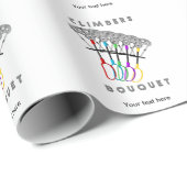 Funny Rock Climbing Bouquet Geschenkpapier (Rolleneckpunkt)