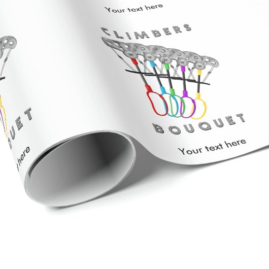 Funny Rock Climbing Bouquet Geschenkpapier (Rolleneckpunkt)