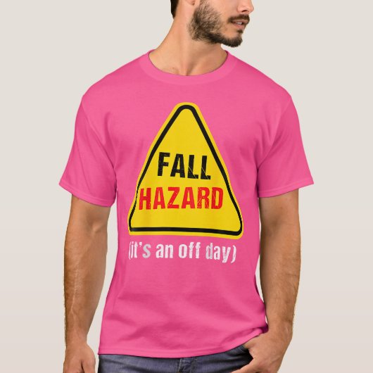 Funny Rock Climbing Shirt - Herbstgefährdung Warnu (Vorderseite)