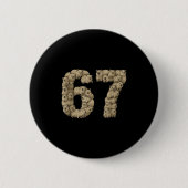 Funny Rock Hyrax Awawa 6 7 Meme Six Seven Love  Button (Vorderseite)