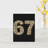 Funny Rock Hyrax Awawa 6 7 Meme Six Seven Love  Karte (Gelbe Blume)