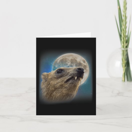 Funny Rock Hyrax mit Meme Karte (Vorderseite)