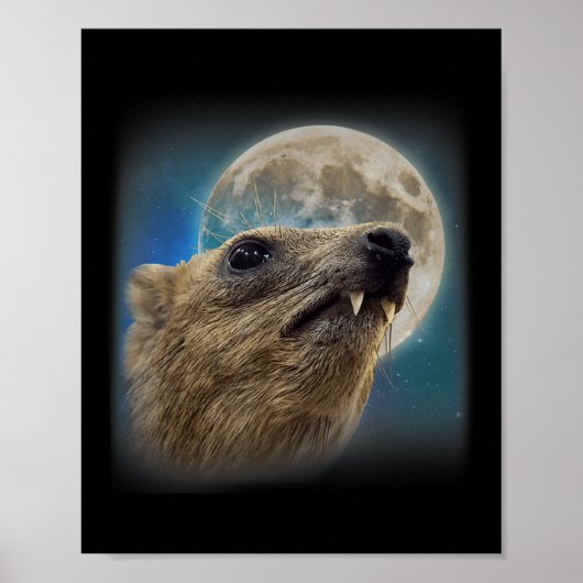 Funny Rock Hyrax mit Meme Poster (Vorne)