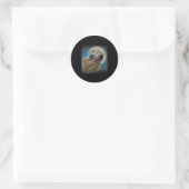 Funny Rock Hyrax mit Meme Runder Aufkleber (Tasche)
