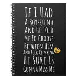 Funny Rock Klettergeschenke für ihre Kletterinnen Notizblock