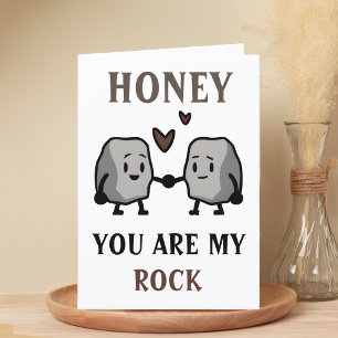 Funny Rock Pun Joke Spaß Niedlich Happy Birthday Dankeskarte