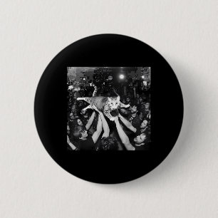 Funny Rock Show Cat Meme Niedlich Tabby Kitten Cro Button