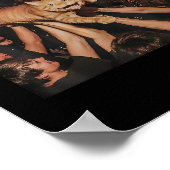 Funny Rock Show Cat Meme Niedlich Tabby Kitten Cro Poster (Ecke)