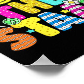 Funny Rock The Staar Testing Day Teacher Kids Moti Poster (Ecke)