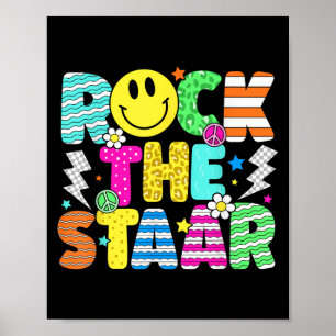 Funny Rock The Staar Testing Day Teacher Kids Moti Poster