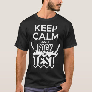 Funny Rock The Test Day Teacher Testing Geschenkid T-Shirt