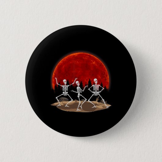 Funny Rocker Skeleton Hand Rock Button (Vorderseite)