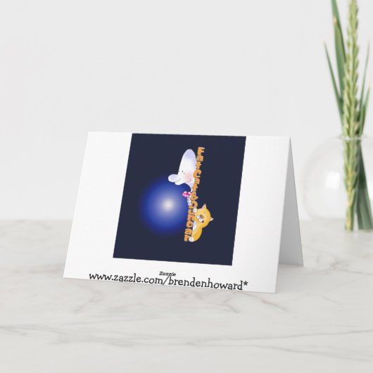 Funny Rocket Birthday Oma Karte (Rückseite)