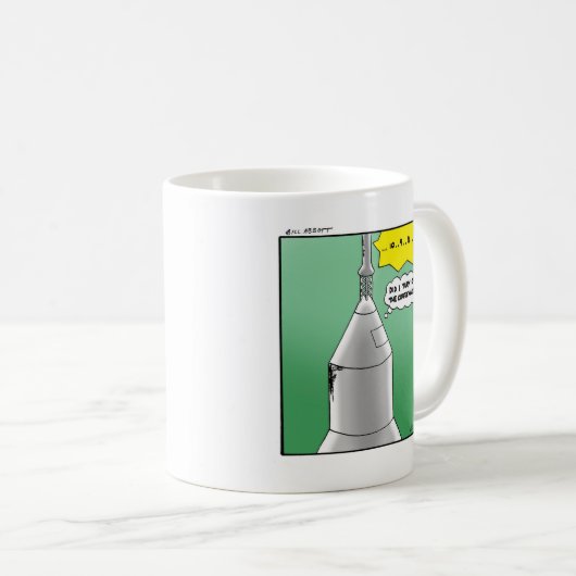 Funny Rocket Launch Spaß Kaffee Tasse (VorderseiteRechts)