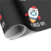 Funny Rocket Puff Dark BG Geschenkpapier (Rolleneckpunkt)
