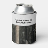 Funny Rockhound Schwarz-weiß Striping Rock Scienti Dosenkühler (Kanne Vorderseite)