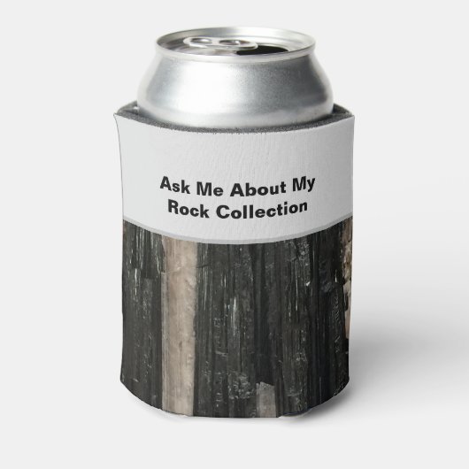 Funny Rockhound Schwarz-weiß Striping Rock Scienti Dosenkühler (Kanne Rückseite)