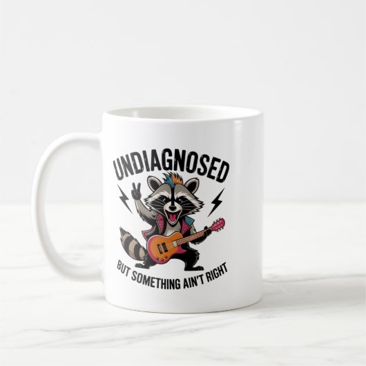 Funny Rocking Racoon Kaffeetasse (Links)