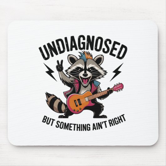 Funny Rocking Racoon Mousepad (Vorne)