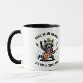 Funny Rocking Racoon Tasse (Links)